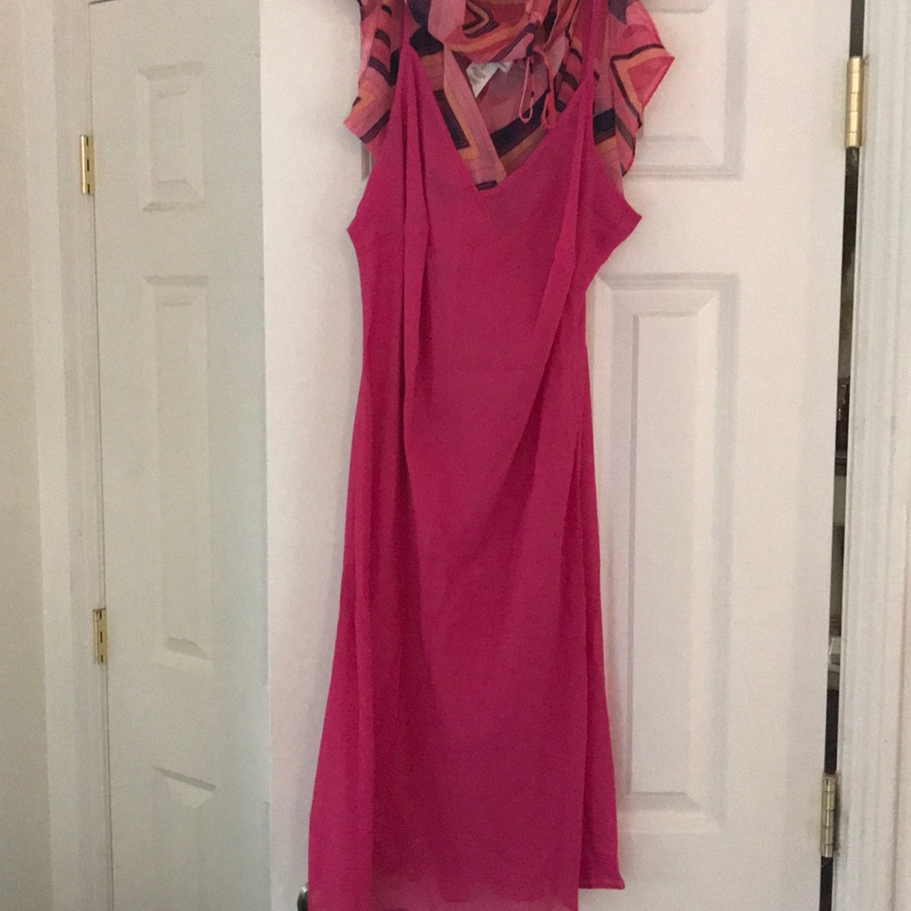 Laundry Peach/Pink Geometric Sun-Dress.18164 - Picture 4 of 6